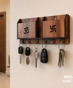 Om Swastik  Mobile Key Holders Wooden size: 10x6inch MKH003
