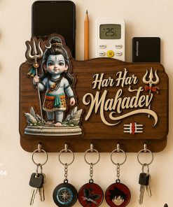 Baby Shiva Printed  Mobile Key Holders Wooden size: 10x6inch MKH004