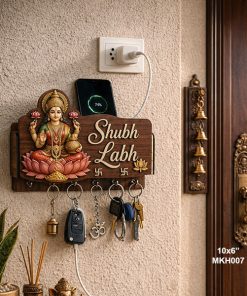 Shubh labh Printed  Mobile Key Holders Wooden size: 10x6inch MKH007