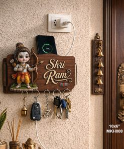 Baby Shri Ram Printed  Mobile Key Holders Wooden size: 10x6inch MKH008