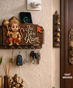 Baby Hanumanji Printed  Mobile Key Holders Wooden size: 10x6inch MKH009