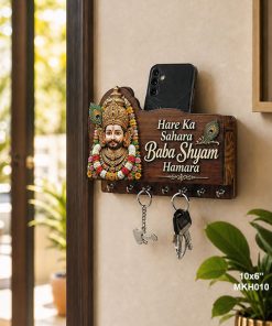 Khatushyamji  Printed  Mobile Key Holders Wooden size: 10x6inch MKH010