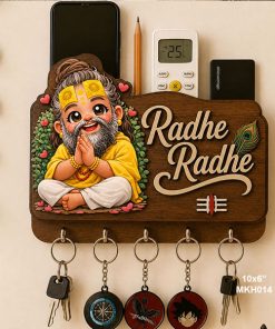 Baby Premanandaji Maharaj Printed  Mobile Key Holders Wooden size: 10x6inch MKH014